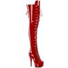 Pleaser - DELIGHT3022 Plattform Overknee Stiefel - Rot Product image